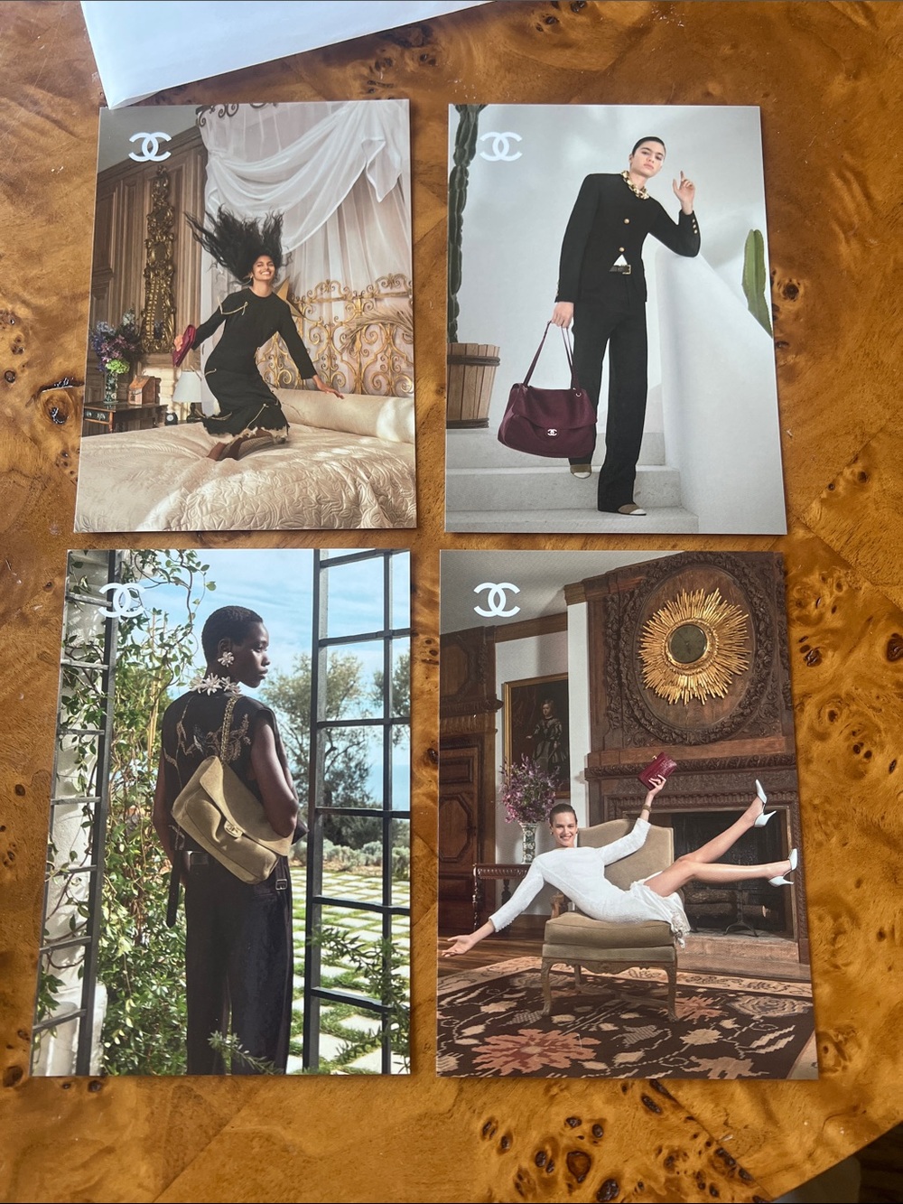Chanel set of 4 Matthew blazy postcard photos spring summer collection